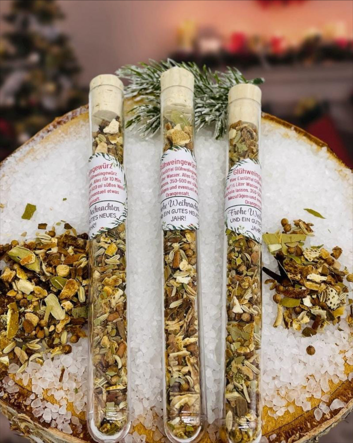 Weihnachtsgeschenk Glühweingewürz im Reagenzglas für Kollegen, Nachbar – EchteDekoLiebe