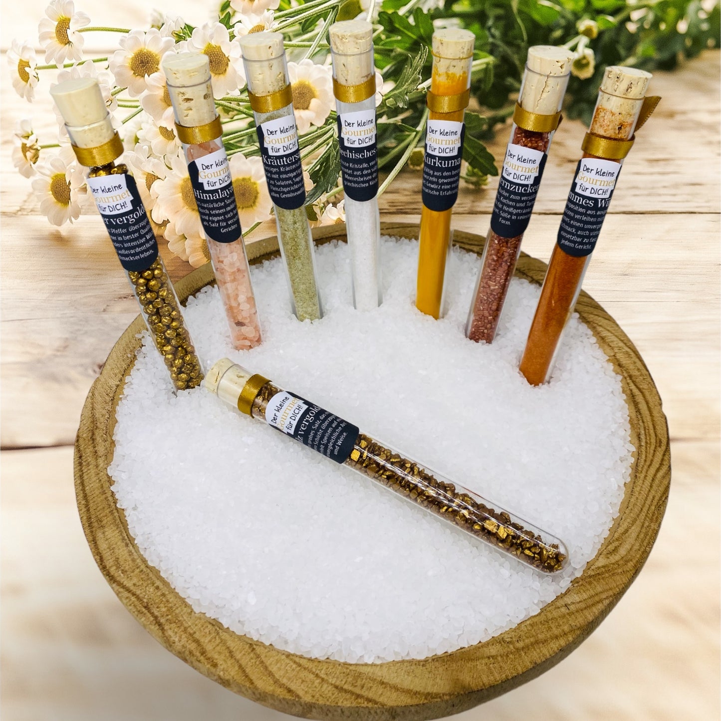 Gourmet-Reagenzgläser als Geschenk oder Gastgeschenk: Exquisite Vielfalt für Feinschmecker, Köche oder Küchenliebhaber.
