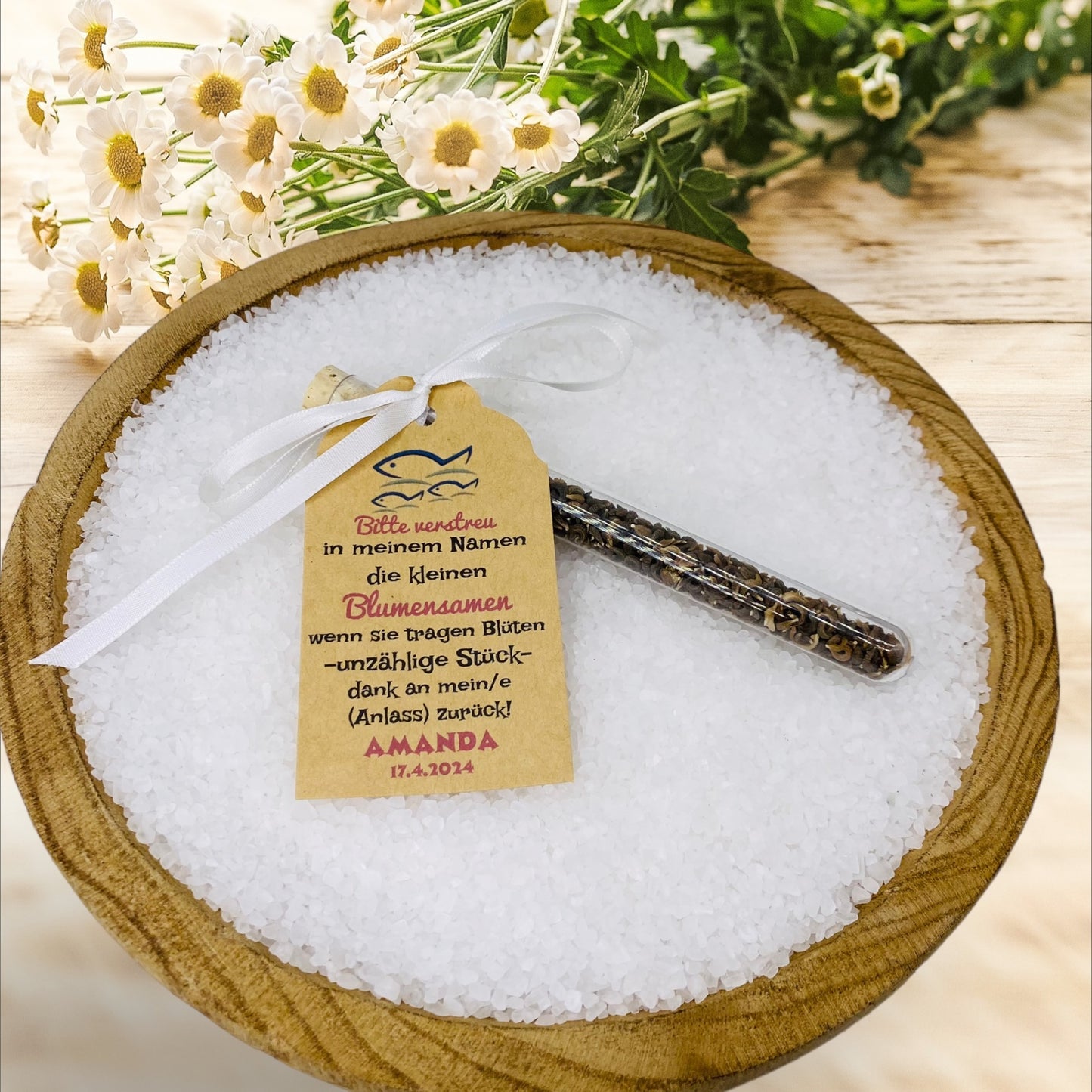 Baptismal Girls: Unique guest gift for baptism, communion, confirmation. Personalized with name, occasion and date.