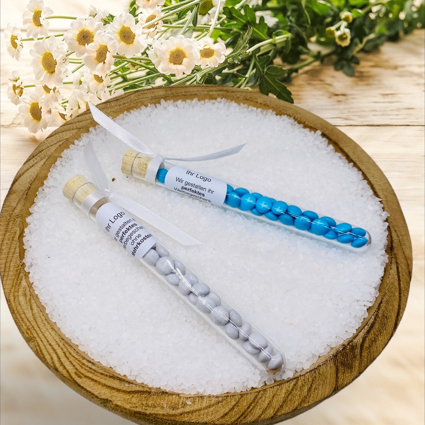 Promotional gifts with style stickers: Personalized test tubes for lasting impressions!