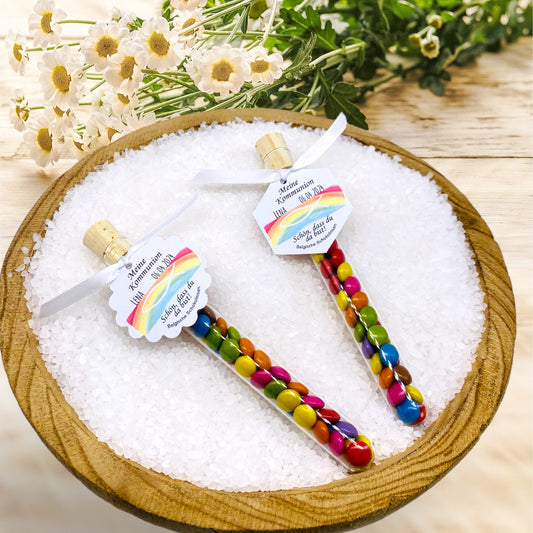 Personalisiertes Gastgeschenk für Kommunion, Konfirmation, Taufe, Firmung und Jugendweihe.