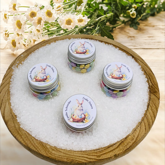 Ostergeschenk, Kleinigkeit gefüllt mit Vegan Schokolade Hasi
